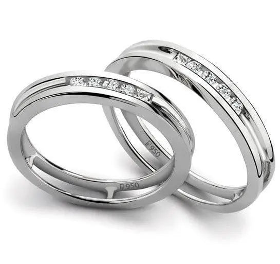 Amazon.com: His and Hers 925 Sterling Silver Blue Saphire Stainless Steel Wedding  Rings Set Blue #SP24BLMSBL (Size His 07, Hers 06) : Clothing, Shoes &  Jewelry
